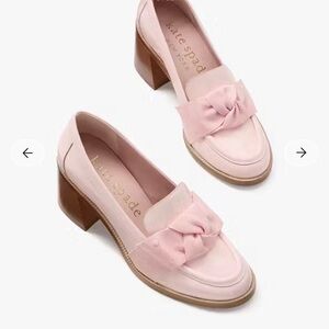 KATE SPADE PASTRY PINK LEANDRA HEELED LOAFER SIZE 7.5